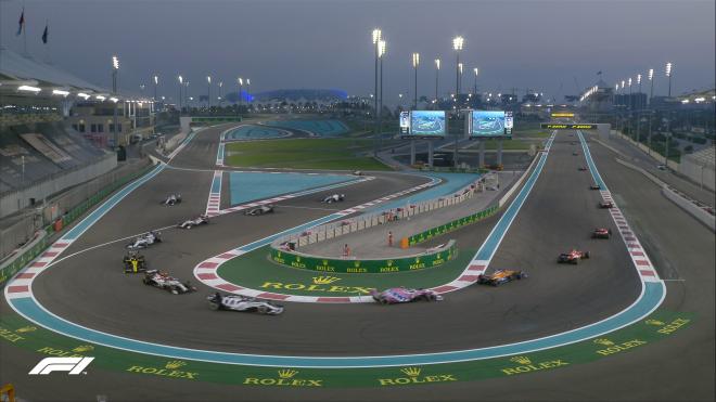 Un instante de la carrera de Abu Dabi 2020 (Foto: Fórmula 1)