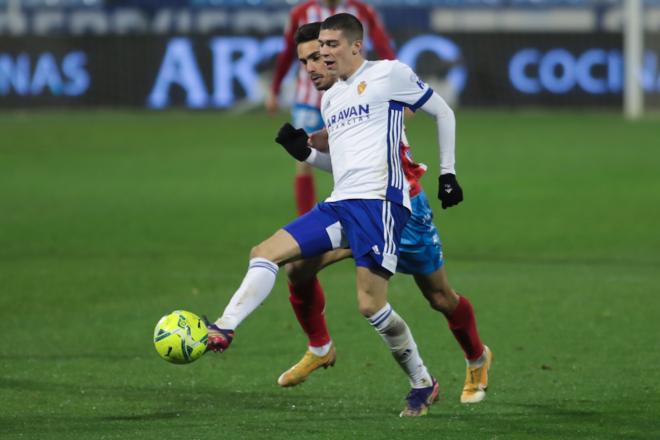 Zanimacchia, durante el Real Zaragoza-Lugo (Foto: Dani Marzo).