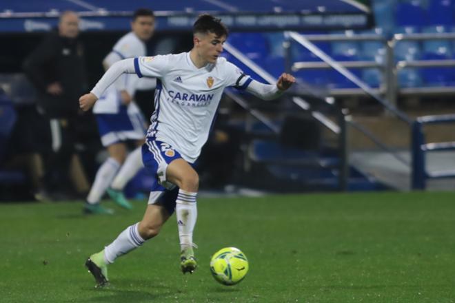 Francés, durante el Real Zaragoza-Lugo (Foto: Dani Marzo).