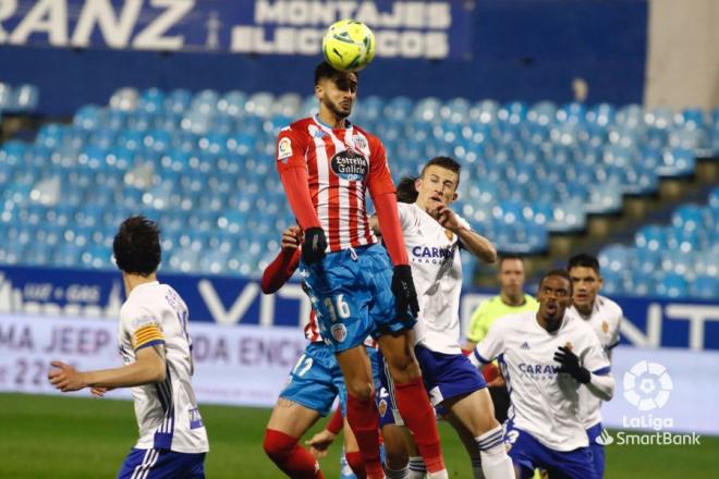 Chris Ramos, en el duelo del CD Lugo ante el Real Zaragoza (Foto: LaLIga).