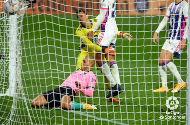 Jordi Masip, en el segundo gol ante el Barça (Foto: LaLiga).
