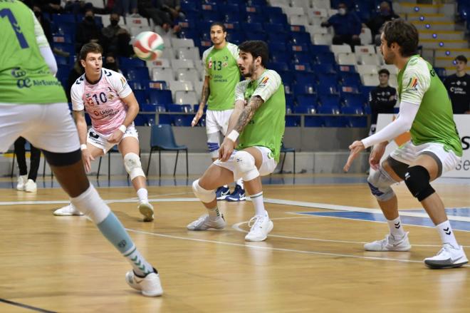 Club de Voley Palma, durante un partido (Foto: @ClubVoleyPalma).