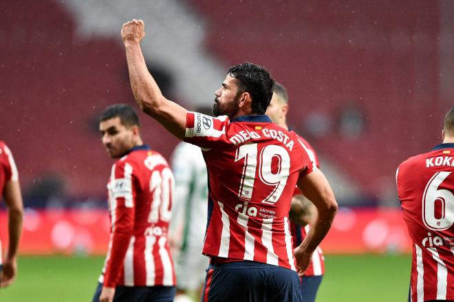 Diego Costa celebra un gol con el Atlético de Madrid (Foto: ATM).