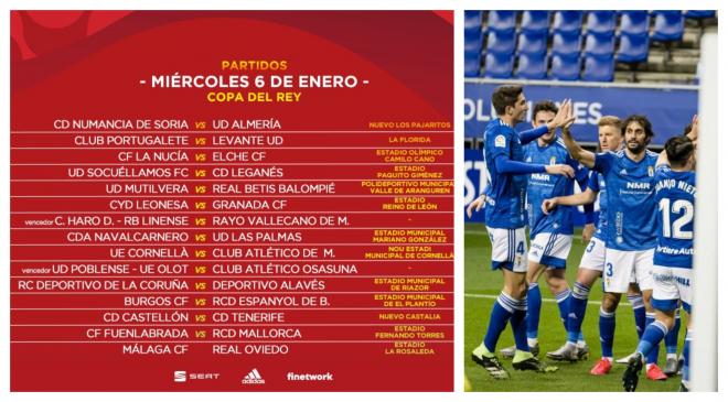 El Málaga se enfrentará el 6 de enero al Oviedo en Copa.