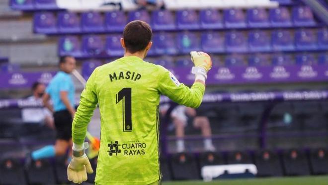 Jordi Masip, en un encuentro de esta temporada en el José Zorrilla (Foto: Real Valladolid).