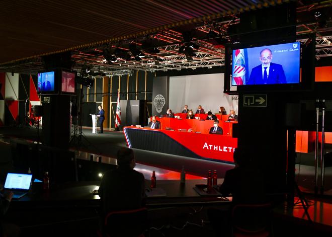 La Asamblea General del Athletic Club en el año 2020 (Foto: Twitter).