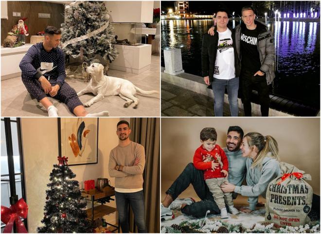 Jugadores del Sporting en Navidad.