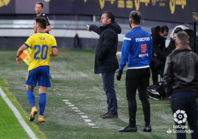 Sergio González, durante el Cádiz-Real Valladolid (Foto: LaLiga)