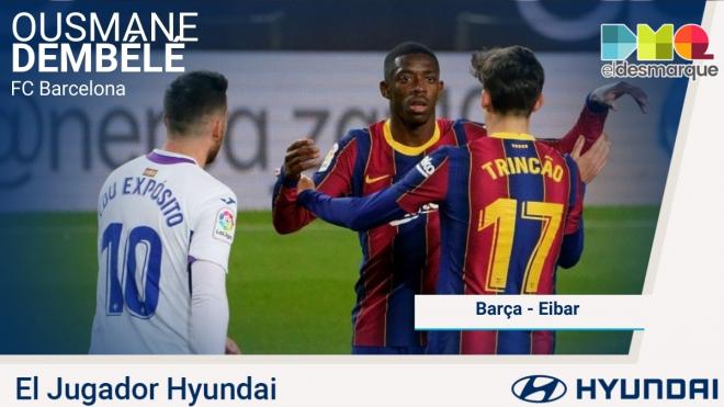 Dembélé, Hyundai del Barcelona-Eibar.