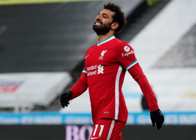 Salah, durante un partido con el Liverpool (Foto: EFE) .