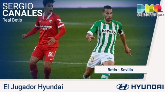 Canales, Jugador Hyundai del Betis-Sevilla.