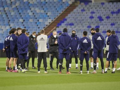 Entrenamiento del Real Zaragoza en La Romareda (Foto: Real Zaragoza)