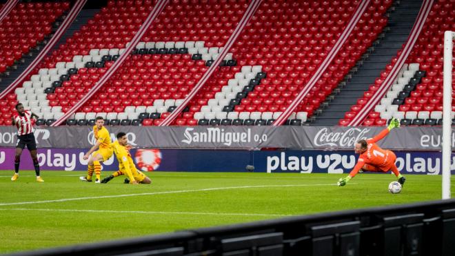 Imagen del gol de Iñaki Williams al Barça (Foto: Athletic Club).