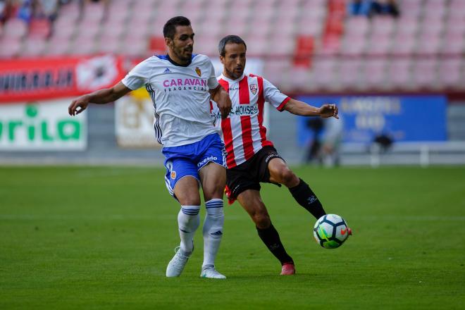 Imagen de amistoso entre la UD Logroñés y el Real Zaragoza (Foto: Daniel Marzo).