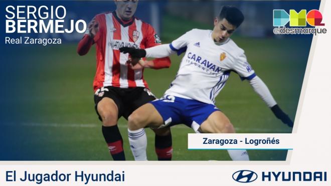 Bermejo, Jugador Hyundai del Real Zaragoza-Logroñés.
