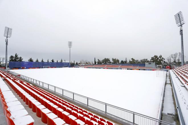 Ciudad Deportiva de Majadahonda con nieve (FOTO: @Atleti).