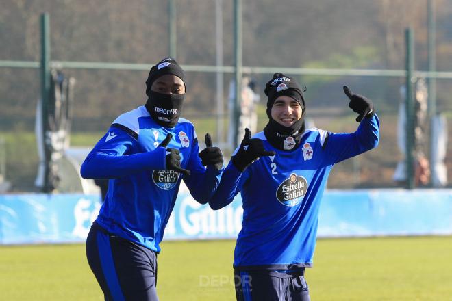 Mujaid y Valín, defensas procedentes de la cantera del Dépor (Foto: RCD).