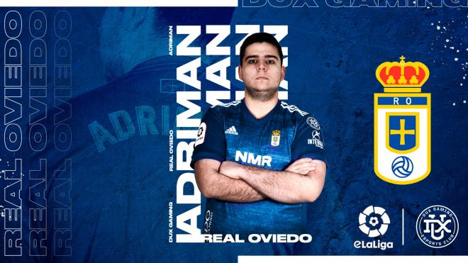 Adriman representará al Real Oviedo en la eLaLiga Santander 20/21.