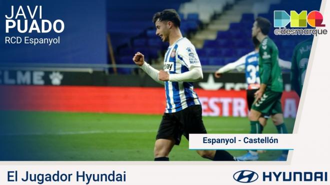 Javi Puado, jugador Hyundai del Espanyol-Castellón.