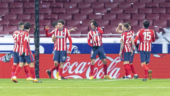 Celebración del segundo tanto del Atlético (Foto: LaLiga).