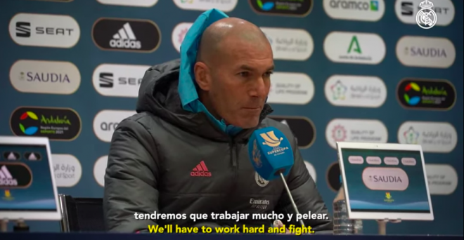 Zidane, en rueda de prensa este miércoles.