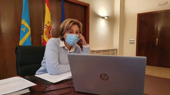 Delia Losa, delegada del Gobierno en Asturias (Foto: Twitter - Lidia Losa)