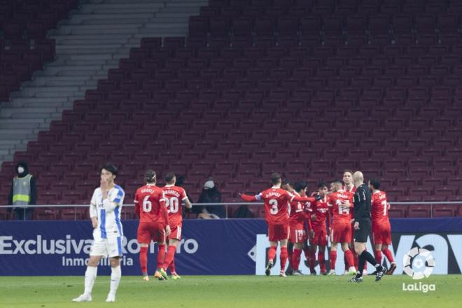 Imagen del gol del Sevilla (Foto: LaLiga).