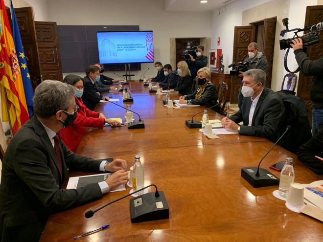 Mesa que decide las nuevas medidas sobre el COVID en la Comunidad Valenciana