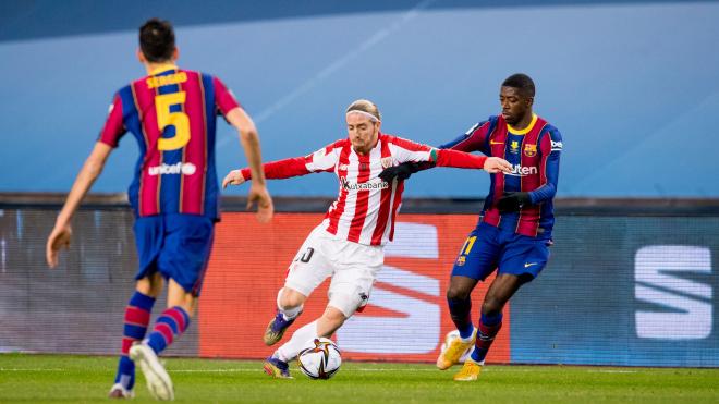 Iker Muniain ante el Barça en la Supercopa de Sevilla (Foto: Athletic Club).