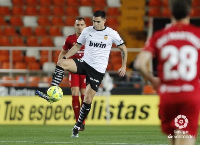 Maxi Gómez, durante el Valencia-Osasuna (Foto: LaLiga).