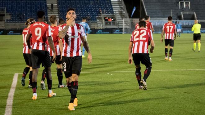 Unai Núñez celebra su gol de la victoria ante la UD Ibiza (Foto: Athletic Club).