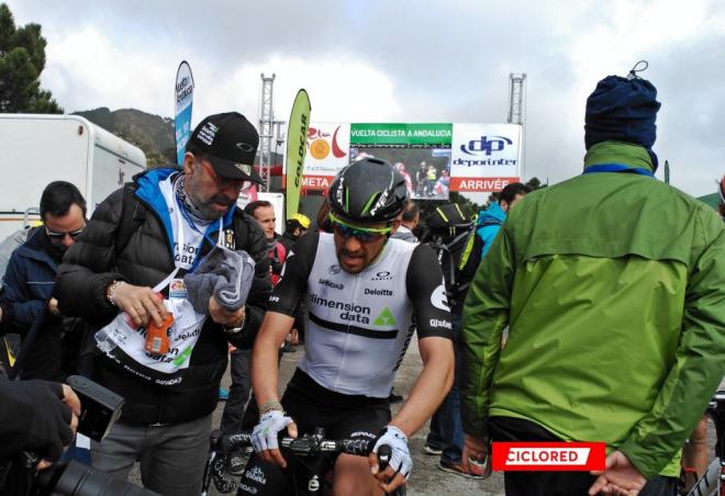 Javier Souviron, tras una etapa de la vuelta a Andalucía.