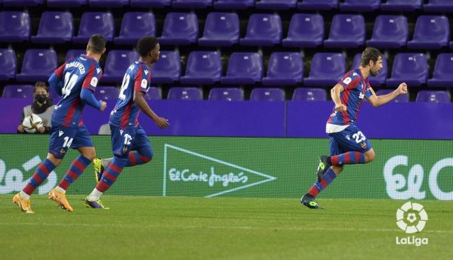 Coke celebra el gol ante el Real Valladolid en Copa (Foto: LaLiga).