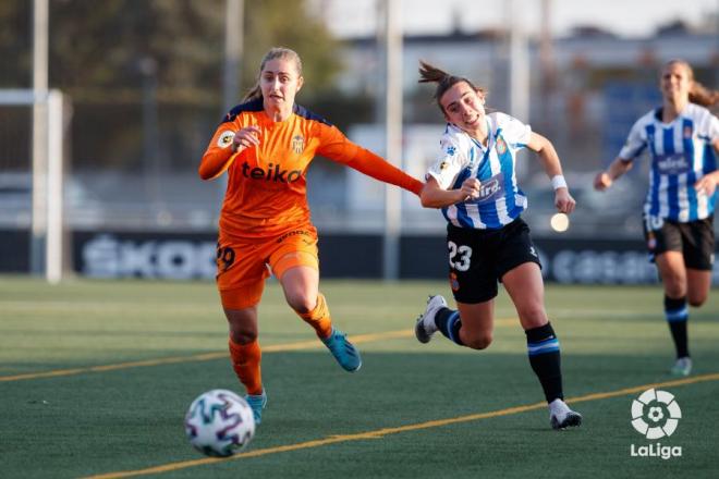 El Valencia CF Femenino empató a un gol en su visita al RCD Espanyol (Foto: LaLiga)