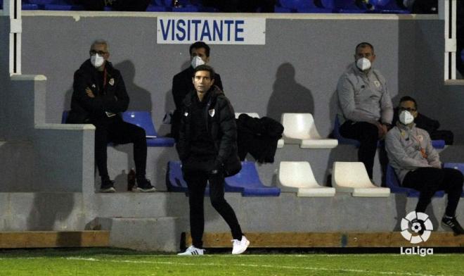 Marcelino, durante el Alcoyano-Athletic (Foto: LaLiga)