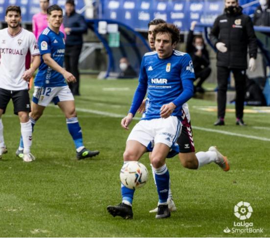 Sangalli, en el Oviedo-Albacete (Foto: LaLiga).