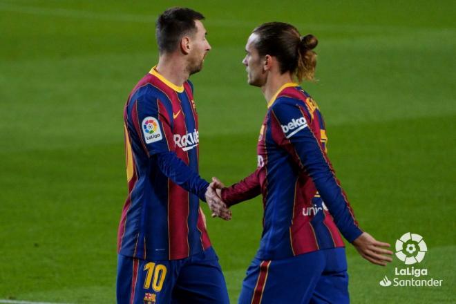 Messi y Griezmann,en un partido del Barcelona (Foto: LaLiga).