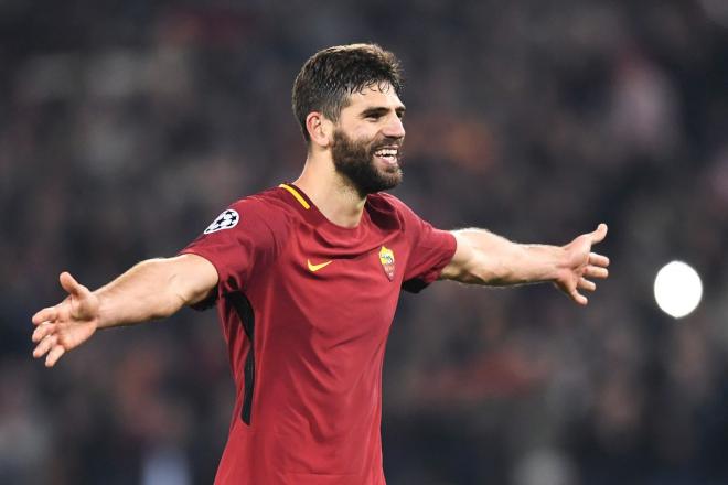 Federico Fazio, con la camiseta de la Roma.