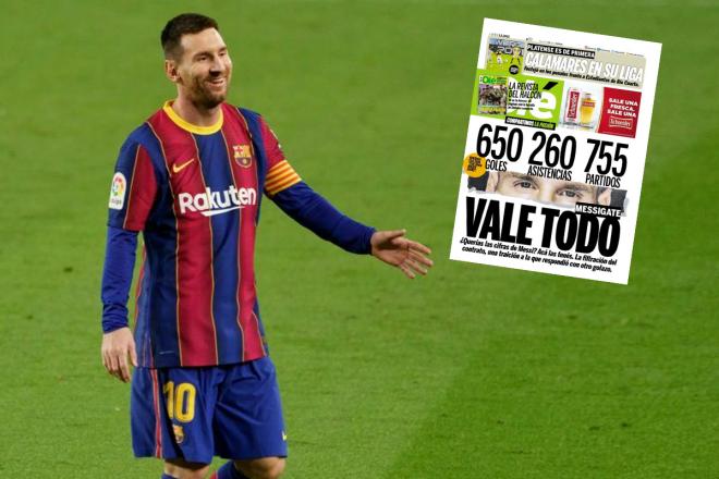 Olé lanza su propia portada sobre Messi.