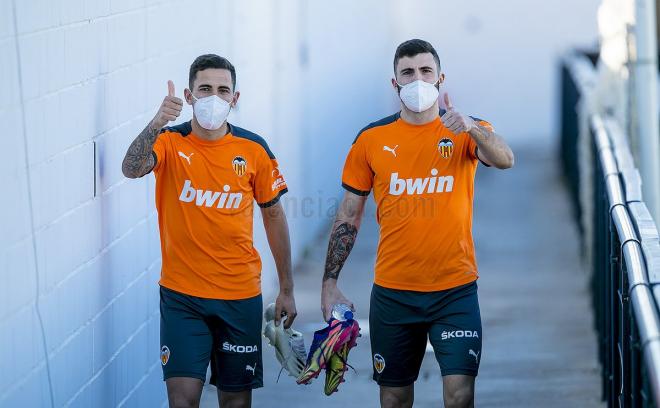 Ferro y Cutrone entrenándose en Paterna (foto: Valencia CF)