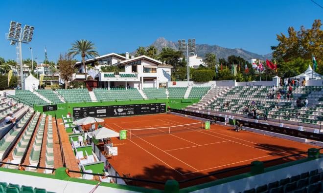 Instalaciones en Marbella para el AnyTech365 Andalucía Open de Tenis.