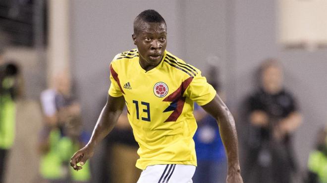 Helibelton Palacios, en un partido con la selección de Colombia.