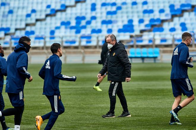 JIM en un entrenamiento del Real Zaragoza (Foto: Daniel Marzo).