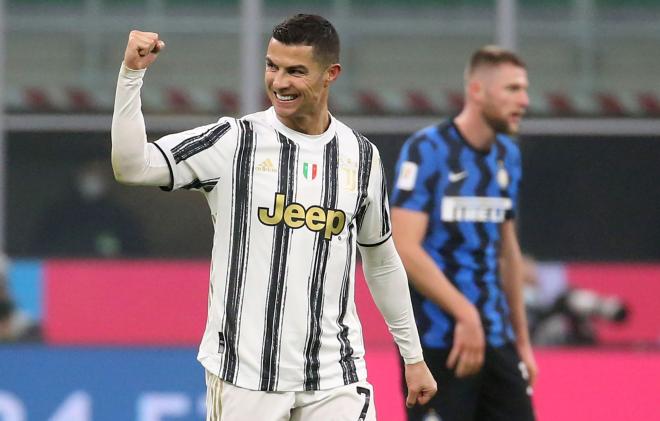 Cristiano Ronaldo celebra un gol con la Juventus de Turín (FOTO: EFE).