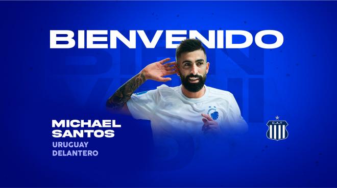 Bienvenida del Club Talleres a Michael Santos.