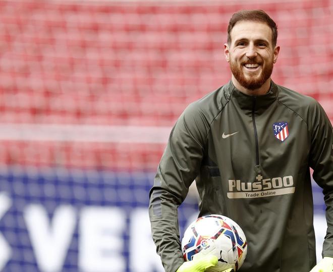 Oblak, en una sesión del Atlético de Madrid (Foto: ATM).