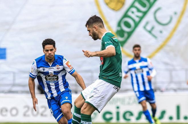 Raí Nascimento, durante el Coruxo-Dépor (Foto: RCD).