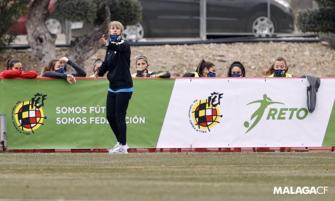 Nati Gutiérrez, en un partido del Málaga Femenino (Foto: Málaga CF).