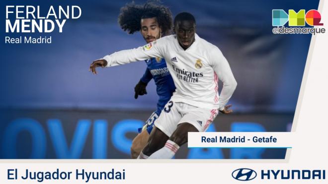 Ferland Mendy, Jugador Hyundai del Real Madrid-Getafe.