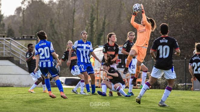 Un lance del Dépor Abanca-Eibar en Abegondo (Foto: RCD).